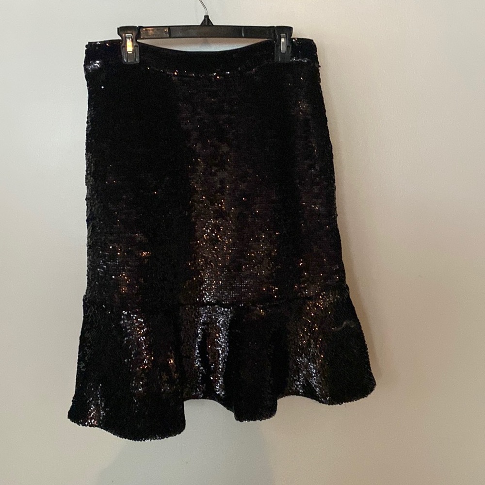 Anthro black sequin fluted skirt from Hutch size 12